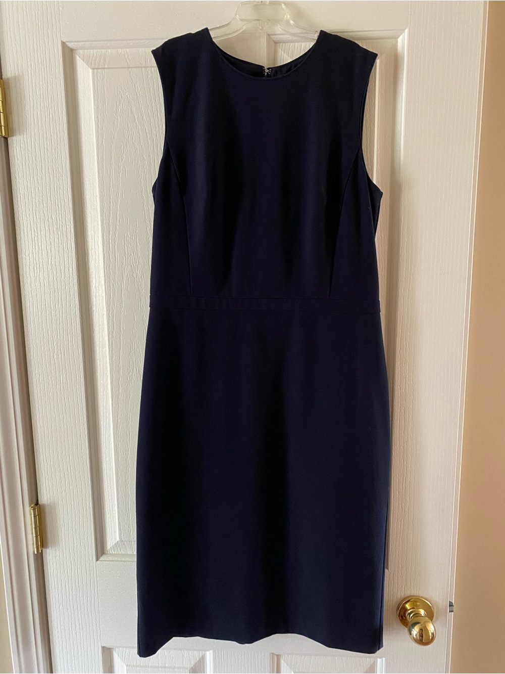 Ann Taylor Navy Sleeveless Midi Dress
